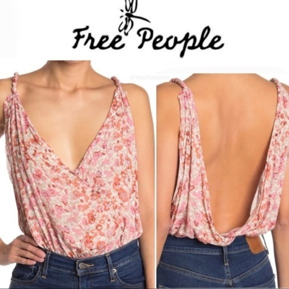 Free People Siren Song Bodysuit in Ivory Combo Sz XS NWT 78$